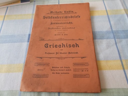 Methode Rustin Griechisch Professor Dr. Gustav Behrendt brief 7