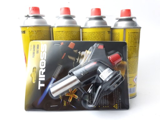 KPL. GAZ KARTUSZ NABÓJ GAZOWY 400ML X 4+ Palnik
