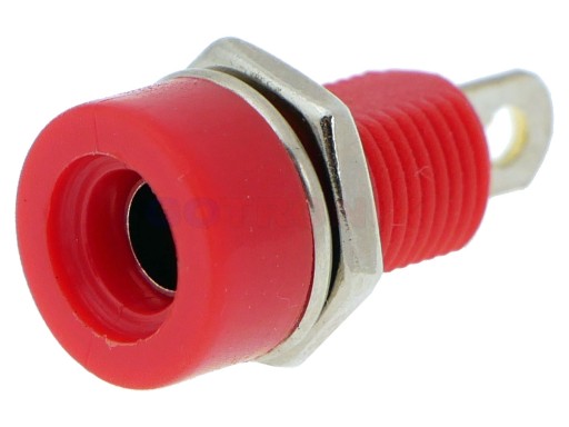 Gniazdo banan 4mm czerwone K214