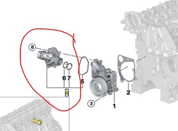 Termostat BMW diesel 3.0D 2.0D M57N M47N