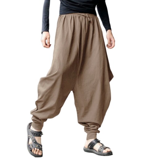 MĘSKIE SPODNIE Alladynki Pumpy Haremki,brązowy,5XL