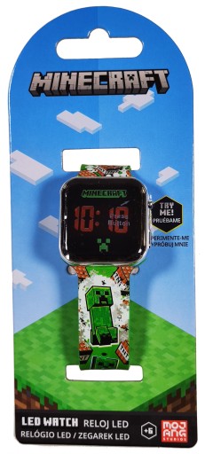 Zegarek Cyfrowy MINECRAFT LED Creeper TNT v. 2