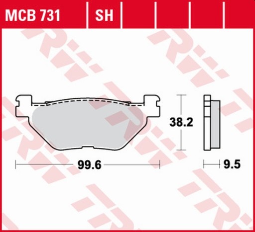 TRW KLOCKI HAMULCE MOTOCYKLOWE YAMAHA FJR 1300 , A (04-05) YAMAHA TDM 900