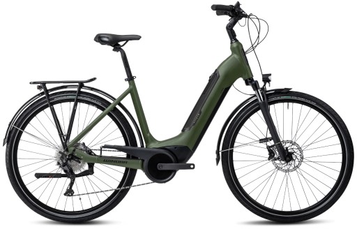 Rower elektryczny Winora Tria 10 wave 46 cm i500wh ciemny zielony