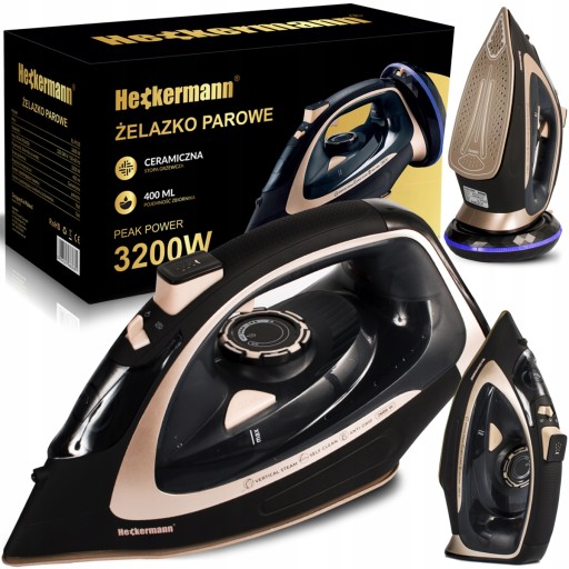 ŻELAZKO PAROWE BEZPRZEWODOWE CERAMICZNE 3200W