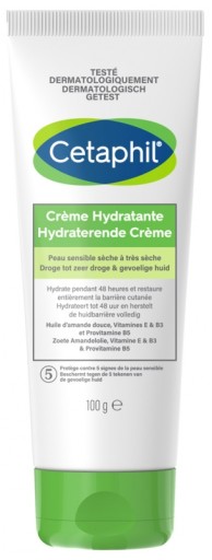 Cetaphil krem nawilżający do twarzy ciała 100g słodkie migdały wit B5 B3 E