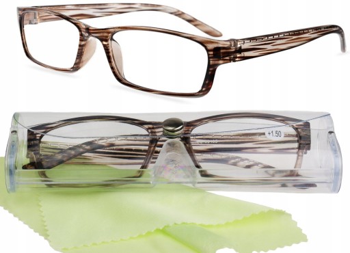 OKULARY KOREKCYJNE DO CZYTANIA PLUSY + 1.00 Z ETUI