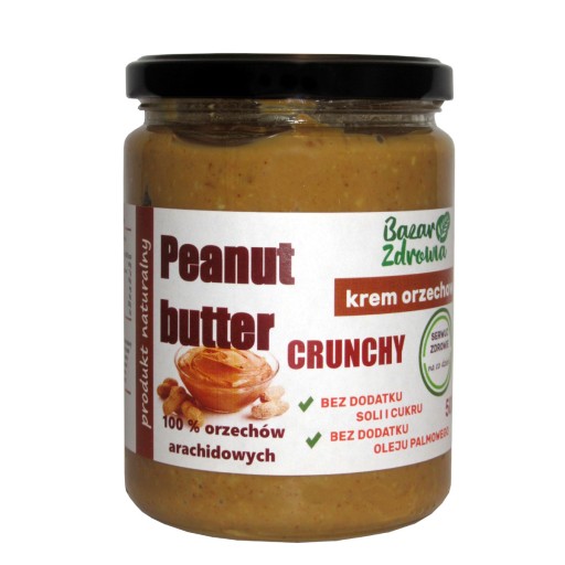 MASŁO ORZECHOWE peanut butter CRUNCHY 500g +GRATIS