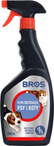 PŁYN ŚRODEK ODSTRASZACZ PSÓW I KOTÓW 500ml BROS