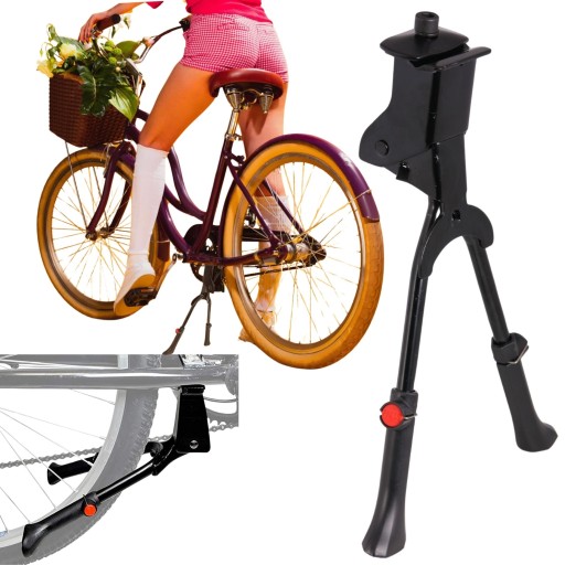 PODWÓJNA NÓŻKA DO ROWERU STOPKA REGULOWANA ROWEROWA CENTRALNA STABILNA MOC