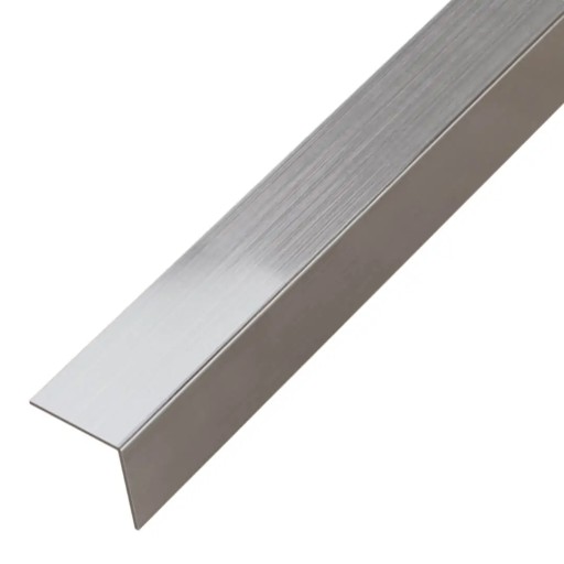 Narożnik dekoracyjny stalowy -listwa dekoracyjna srebrny mat 10x10mm 270cm