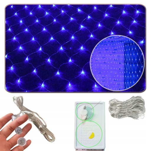2x2M LED OGRODOWE KURTYNA ŚWIETLNA SIATKA LAMPKI
