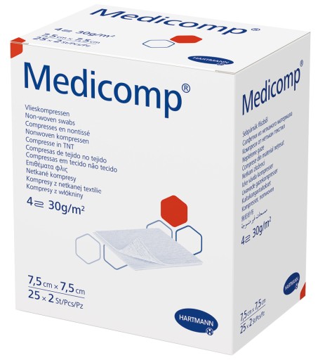 HARTMANN - Medicomp 7,5 x 7,5cm, 25 x 2szt. jałowe
