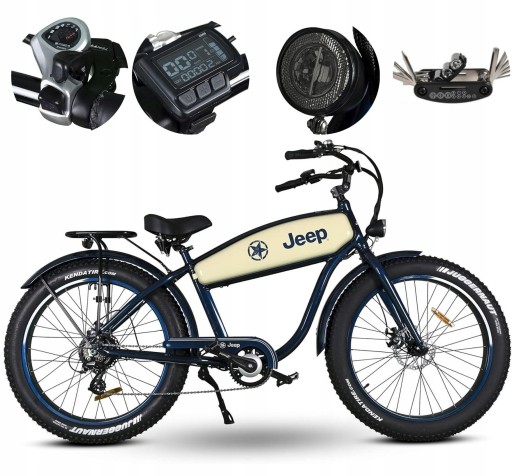 Rower Elektryczny Fatbike 26 Damski Męski Alu Shimano Tarcze Altus 250W