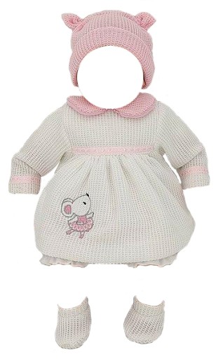 ubranko BABY lalka BOBAS BORN sukienka BALET 313