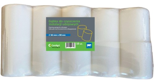 GĄBKI DO CZYSZCZENIA INSTALACJI UDOJOWYCH 90X80CM 10-SZTUK