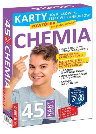 Chemia - 45 karty edukacyjne klasy 7-8 Agnieszka Cacek