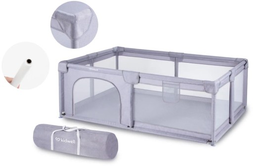 KIDWELL KOJEC DLA DZIECKA PLAC ZABAW 120x180 ŁÓŻECZKO Fanko Gray 1157