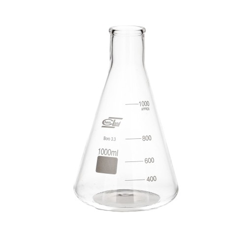 Kolba stożkowa szklana 1000 ml wąska szyja Chemland