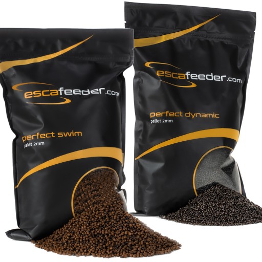 Pellet ESCA FEEDER 2 mm PERFECT SWIM 800 g PERFECT DYNAMIC 800 g zestaw