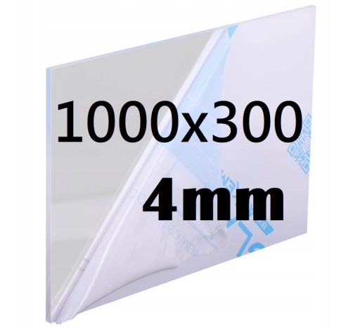 PLEKSI / PLEXI / PLEKSA / PLEXA na wymiar 100cm x 30cm x 4mm AKRYLOWA PŁYTA