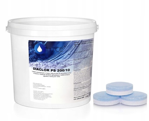 10w1 CHLOR Tabletki Chlorowe Multifunkcyjne 10 FUNKCJI Basen NTCE 200g 3 kg