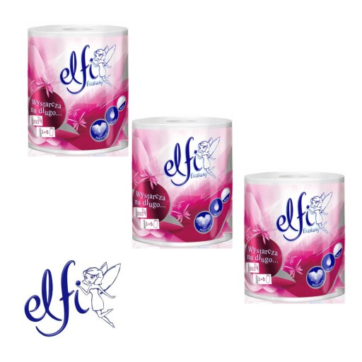 3X ELFI Ręcznik kuchenny papierowy DŁUGI XXL 360 m