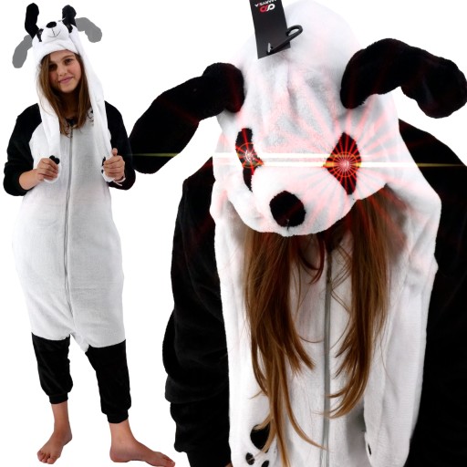 PIŻAMA KIGURUMI LED RUCHOME USZKA PIESEK XL