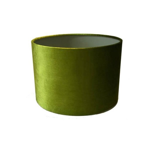 ABAŻUR CYLINDER OLIWKOWY WELUROWY 25CM