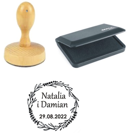 PIECZĄTKA NA ŚLUB PIECZĘĆ ŚLUBNA STEMPEL 3 CM