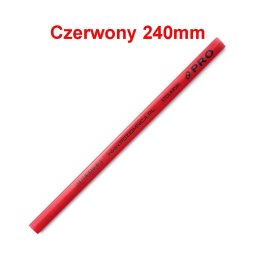 Ołówek PRO Stolarski Czerwony 240mm