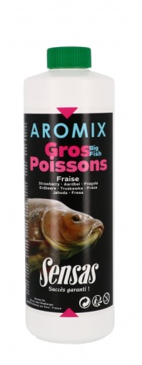 SENSAS AROMIX GROS POISSONS FRAISE 500ML