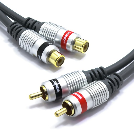 PRZEDŁUŻACZ RCA 2X CHINCH WTYK GNIAZDO VITALCO 1,5