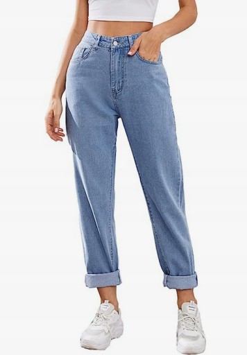 SHEIN SPODNIE JEANSOWE DAMSKIE NIEBIESKIE _ 38 M