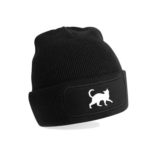 Czapka Bawełniana Zimowa BEANIE PREZENT mikołajki urodziny imieniny KOT
