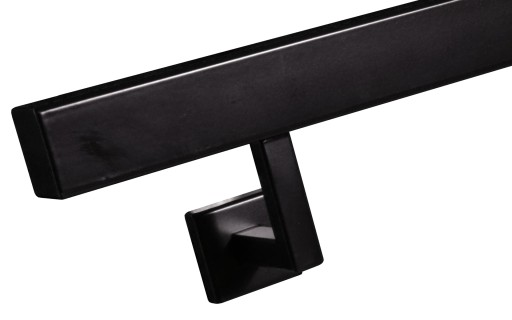 Poręcz ścienna, schodowa, kwadrat, L 610cm, czarna, biała, grafit, LOFT