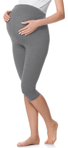 Legginsy ciążowe 3/4 carpi getry damskie bawełna BE20-229 Szary 3XL