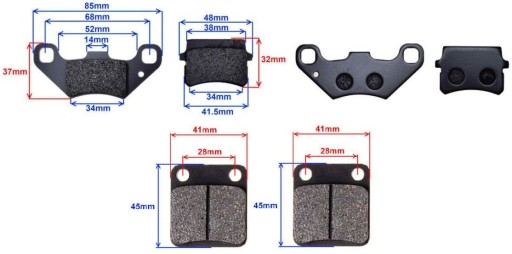 ZESTAW KLOCKI HAMULCA Quad Bashan 200/250cc OEM!