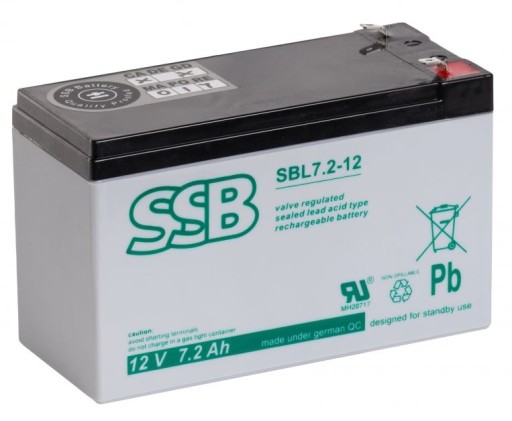 AKUMULATOR AGM SSB 12V 7,2Ah SBL7.2-12