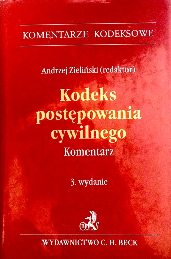 KODEKS POSTĘPOWANIA CYWILNEGO ANDRZEJ ZIELIŃSKI