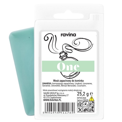 ONE 25g WOSK ZAPACHOWY ZAPACH PERFUM DO KOMINKA ZAPACHOWEGO RAVINA