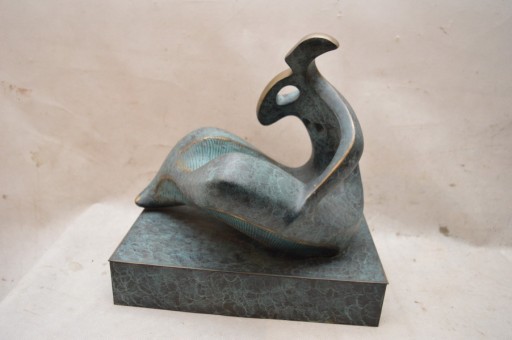 FIGURA Z BRĄZU - ART DECO ABSTRAKCJA AKT ŁGARSKA