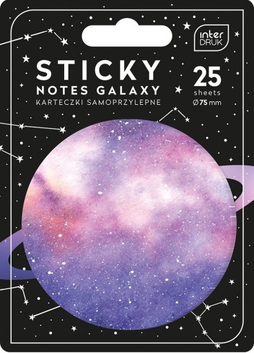 KARTECZKI SAMOPRZYLEPNE GALAXY KOSMOS NOTES