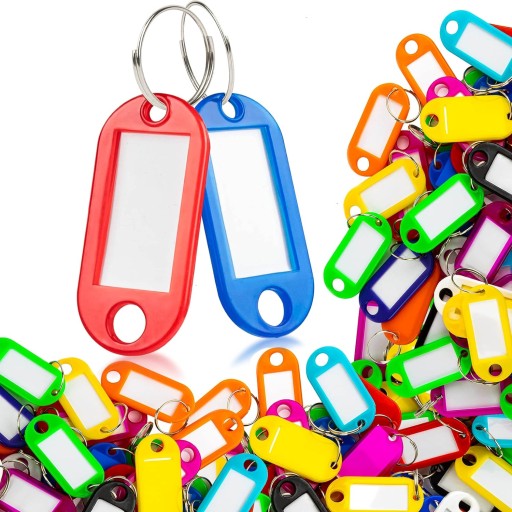 Zawieszka Zawieszki do Kluczy Brelok Identyfikatory Plastikowe 100 sztuk