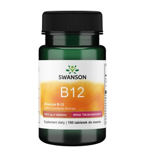 SWANSON WITAMINA B12 1000mcg z KWAS FOLIOWY b-12