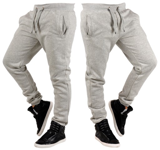 K01 r. XL MĘSKIE SPODNIE DRESOWE JOGGERY GŁADKIE