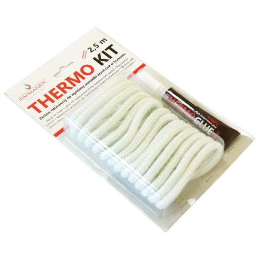 Sznur ogniotrwały + klej Thermo Kit fi 8mm 2,5m