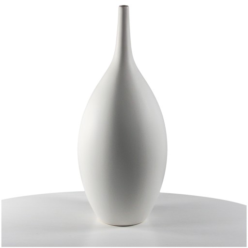 Wazon Wysoki Podłogowy Nowoczesny Biały Ceramiczny