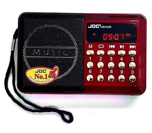 Mini Radio Cyfrowe FM/MP3 z Akumulatorem USB Czerwone