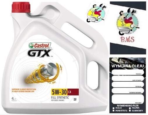 OLEJ SILNIKOWY CASTROL 5w-30 5W30 GTX C4 4L